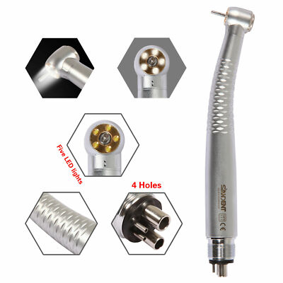 NSK Style Dental LED High-Speed Handpiece – E-Generator, Fiber Optic, 5 Bulbs, 2-Hole Borden