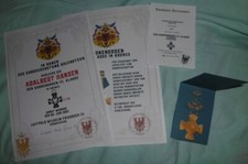 Wielkie Księstwo Ahlensteyn, Order Korony III. Klasa, z certyfikatami, NOWA