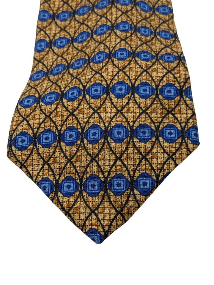 Corbata de cuello Honors para hombre estampado geométrico 100 % seda de Italia novedad Foto 4 de 4
