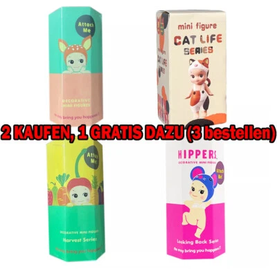Sonny Angel Looking Back Hippers Series Minifigur Blind Box bestätigen OPTIONAL