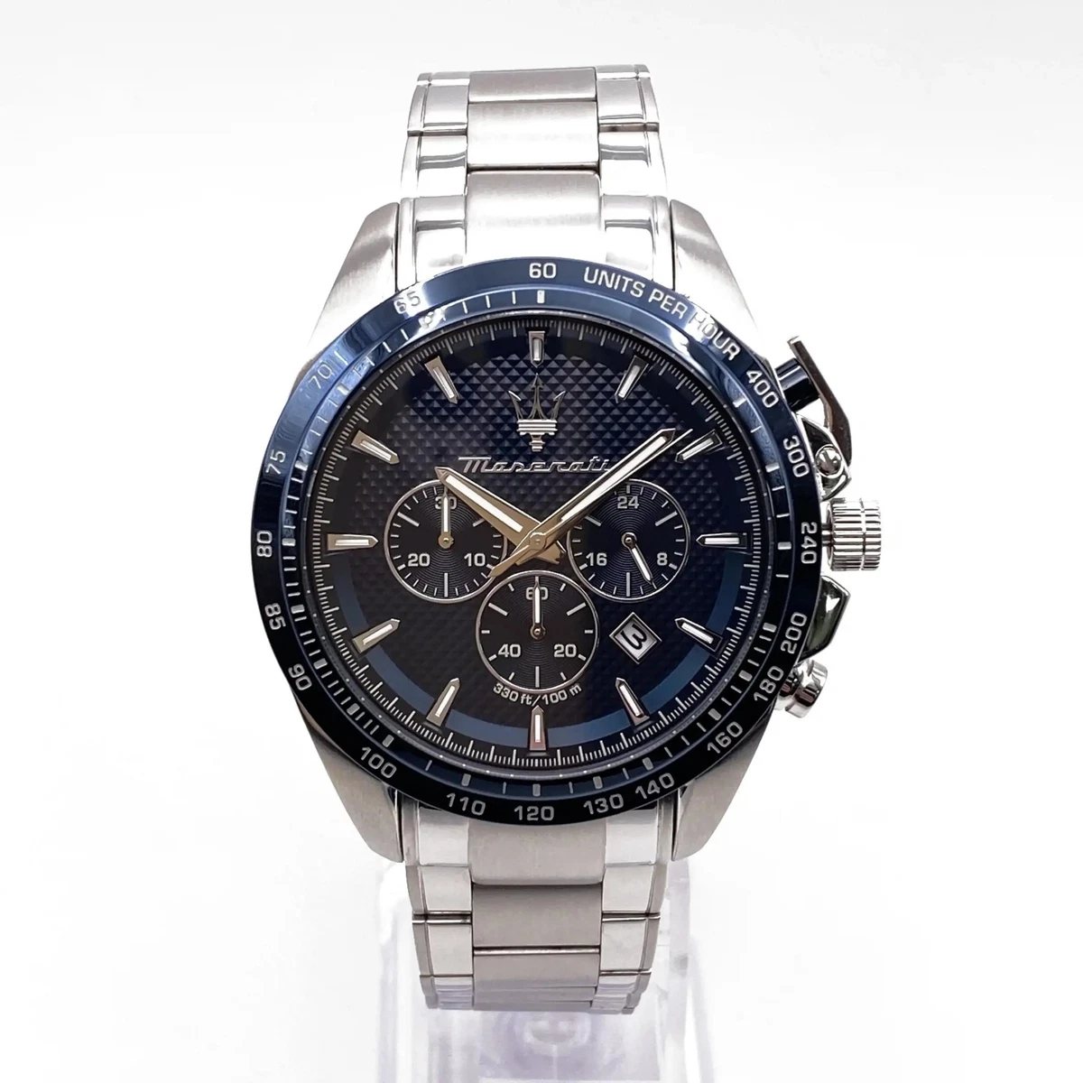 Maserati Traguardo 45mm Stainless Steel Blue Dial Quartz Mens  