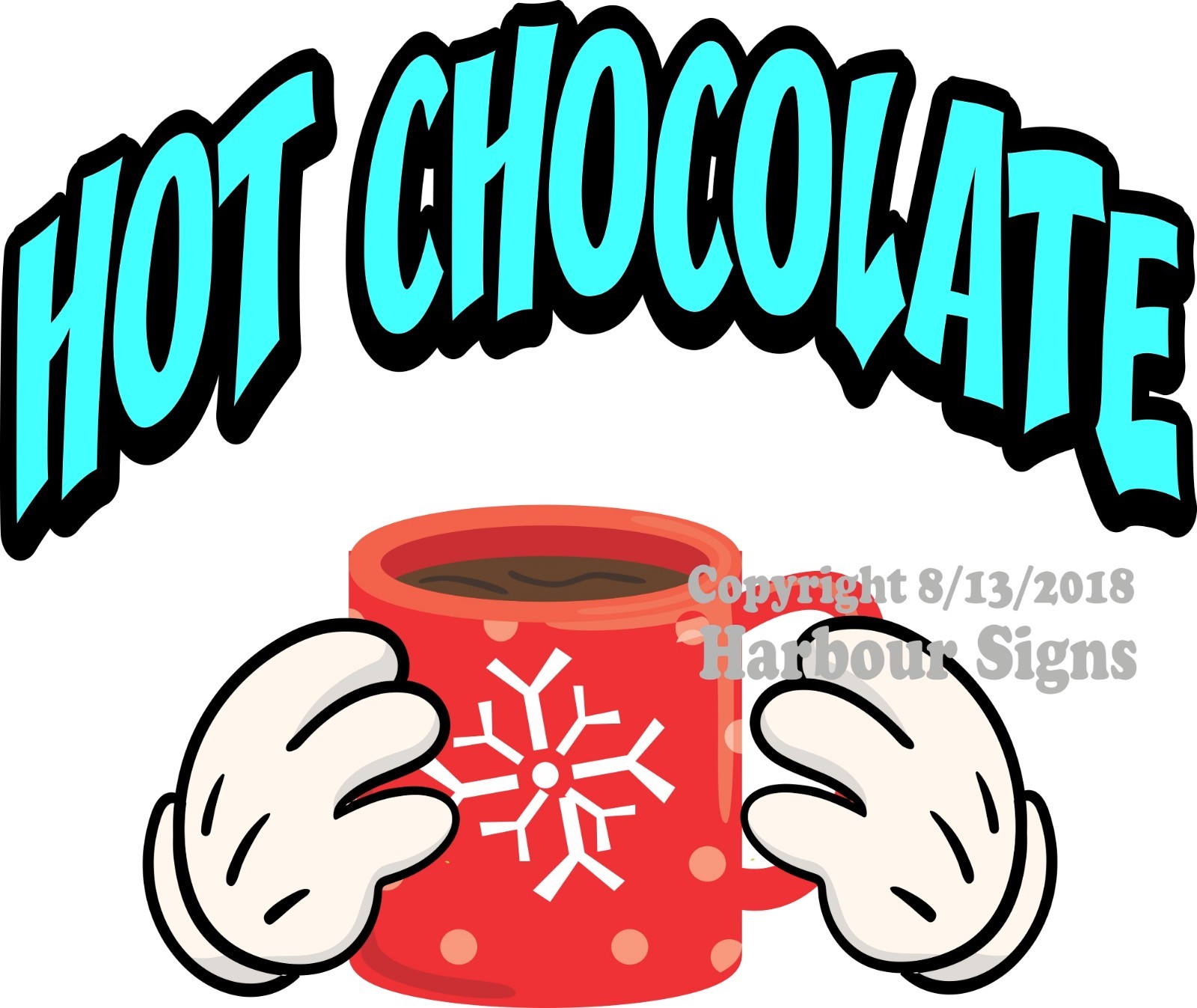 Hot Chocolate DECAL (Choose Your Size)  Concession Food Truck Vinyl Sticker M