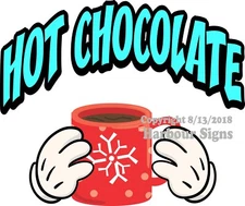Hot Chocolate DECAL (Choose Your Size)  Concession Food Truck Vinyl Sticker M