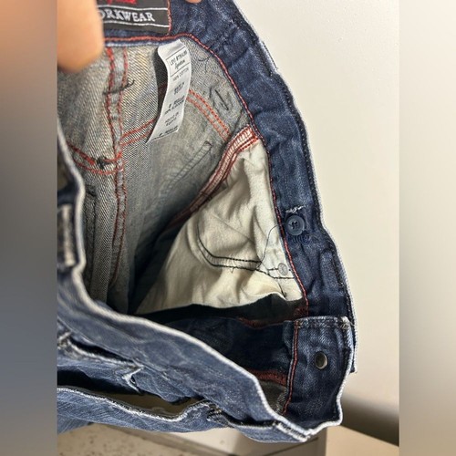 Y2K Levi’s Strauss Workwear Jeans kids Boy 8 Carpenter Baggy Hip-Hop Dark Blue - Picture 10 of 16