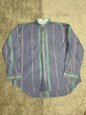 Vintage CHAPS Ralph Lauren Shirt XL Long Sleeve Button Up Striped
