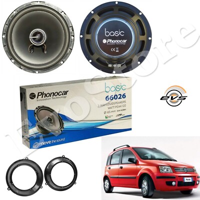 Kit 2 Frontlautsprecher Phonocar 2-Wege Koaxial für Fiat Panda 169 2003-12
