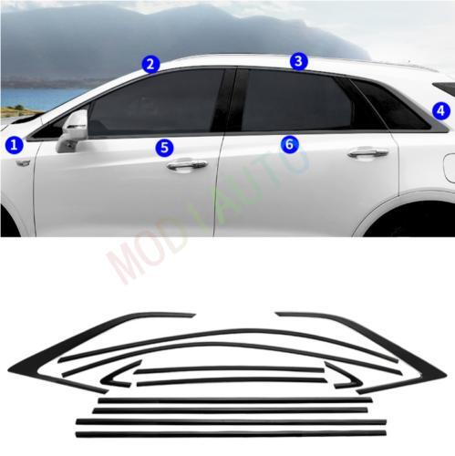 Ajuste para Cadillac XT5 2019-2022 marco de ventana de acero negro accesorios de moldura - Imagen 1 de 6
