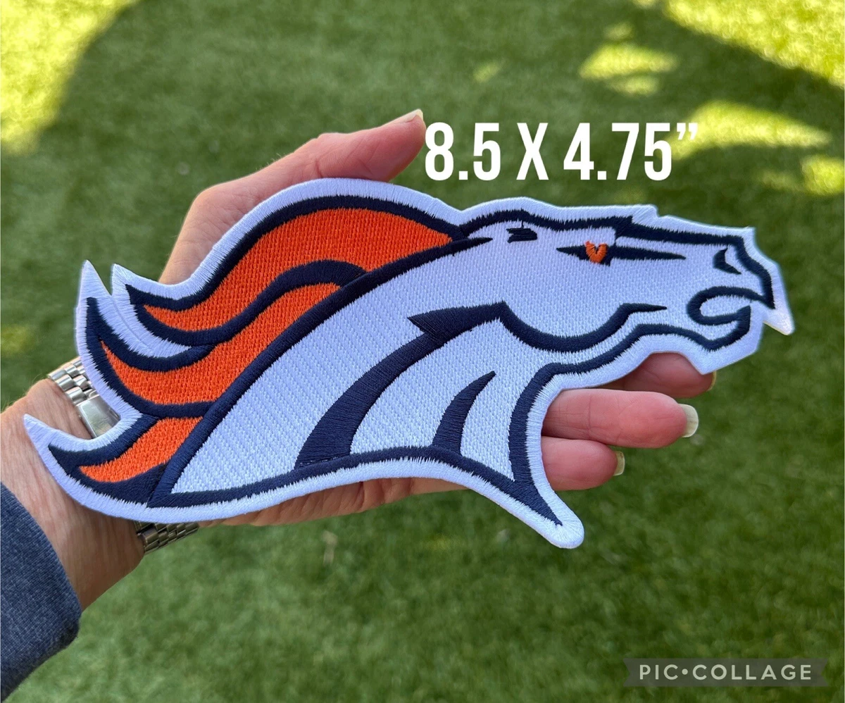 3 Denver Broncos Iron-On Patches – 2 3/4 Inch Each (NFL Football)
