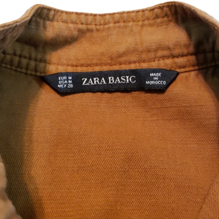 Zara Basic Jacket Size Medium Brown Denim Utility… - image 4
