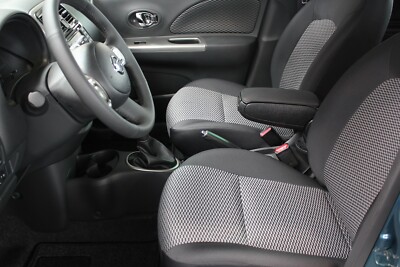 NISSAN MICRA 4 IV 2010-2017 K13 MITTELARMLEHNE PASSFORM ARMLEHNE TEXTIL SCHWARZ
