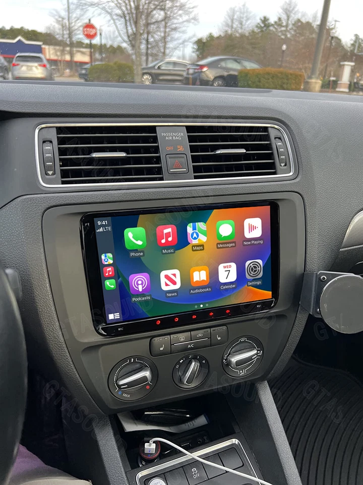 9" Carplay Android 13 Car Stereo Radio GPS WiFi For VW Volkswagen Jetta 2006-15 Foto 3 de 4