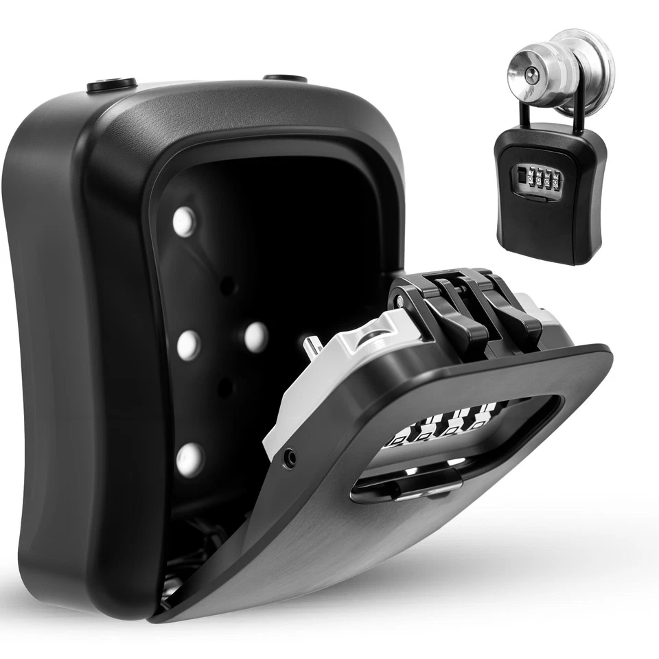 Key Lock Box for Outside-Combination Lockbox for House Key-Portable/Wall Mounted - Image 3 of 4