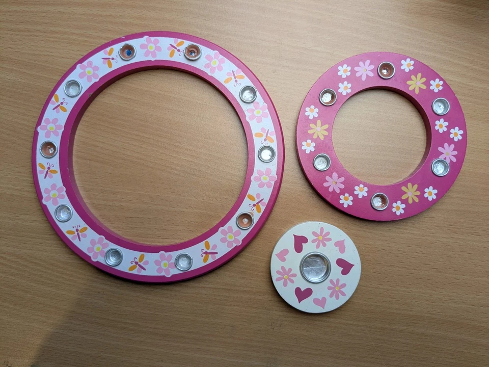 Rosa Pink Weiß Geburtstag Kerzen Geburtstagskranz - Bild 2 von 3