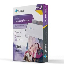 100-Pack Thermal Laminating Pouches 9"x11.5", 5mil, Clear, Letter Size