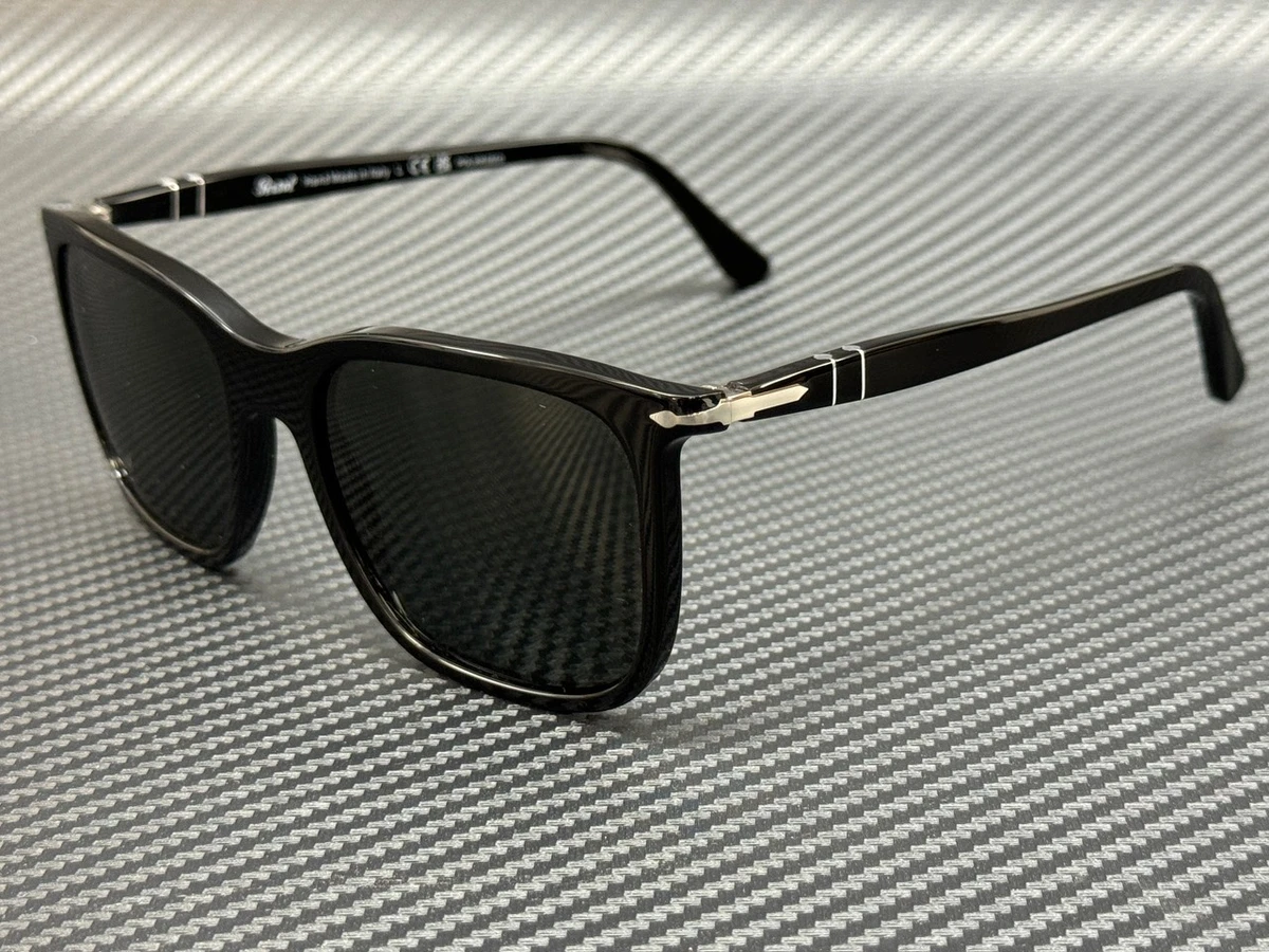 PERSOL PO3357S 95 58 RENZO Black Green Polarized Unisex 56 mm Sunglasses