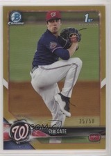 2018 Bowman Draft Chrome Gold Refractor 35/50 Tim Cate #BDC-12 pd6