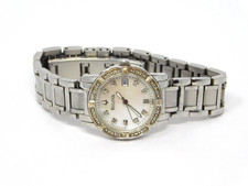 Bulova Women's Watch 96R105 Diamond Stainless Steel White Mother of Pearl Dial