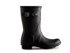 WFS1000RMA HUNTER Women's Original Short Rain Boot Black Matte 7