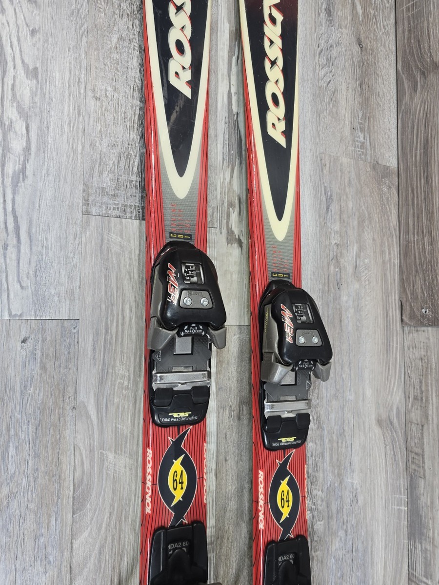 Rossignol Cut 148 cm 10.4 Skis With Marker M34 Bindings Red Yellow