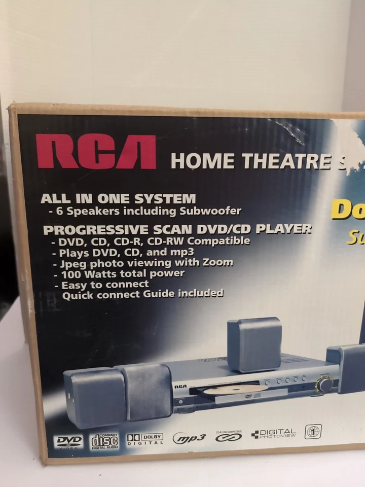 RCA Home Theater Surround System RTD120 300w Dvd NEW OLD STOCK SEALED - Image 2 of 4