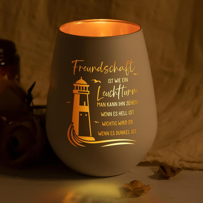 Craftique Beste Freundin Geschenke, Freundschaft Geschenke - Windlichter mit Gra