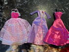 Barbie Lot of 5 Fairy-Tale Doll Princesses 1 Dress Holder & 8 Dresses 11" Tall — photo 3