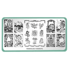 Mythical Creatures: Horns & Flames (MXM070) - Nail Stamping Plate