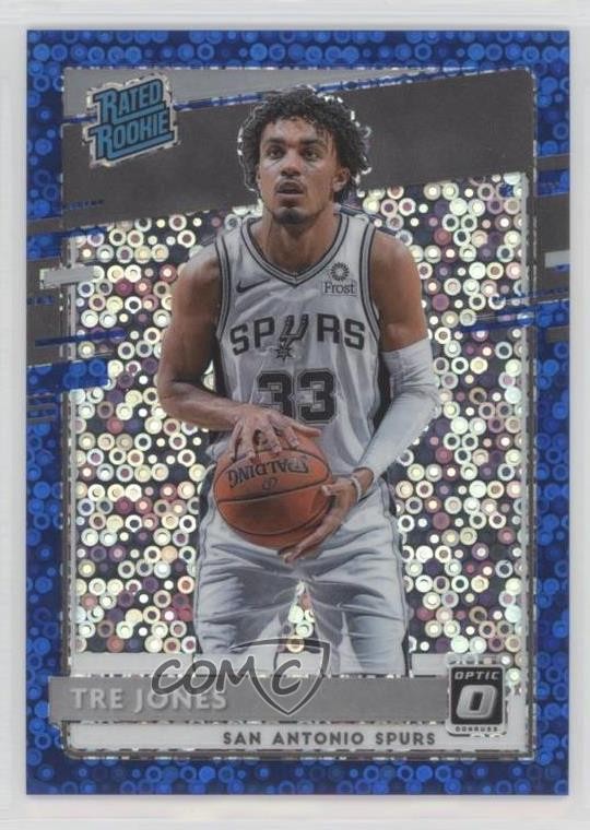 2020 Donruss Optic Rated Rookie Fast Break Blue Prizm 49/50 Tre Jones #188 14cm