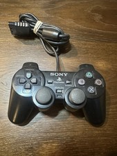 Sony PS2 BLACK Wired Controller DualShock 2 PlayStation 2 AUTHENTIC SCPH-10010