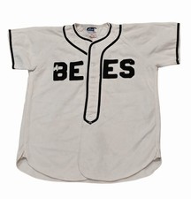 Vintage 1950s Wool Flannel Baseball Jersey BEES Howe Athletic Dodge Davis