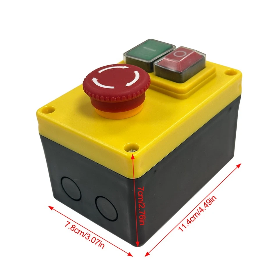 Lathe NVR (No Volt Release) Safety Switch & Stop Emergency Stop 220/240V DP - Image 2 of 4
