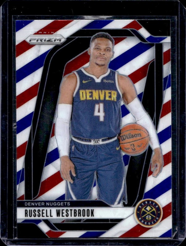 2024-25 Panini Prizm Russell Westbrook Red, White and Blue #157 Nuggets