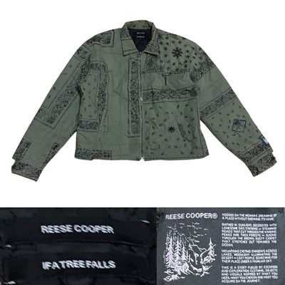 Reese Cooper Bandana Work Jacket Men s Size Medium In Green