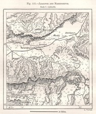 Jabalpur and Narsinghpur. India. Sketch map 1885 old antique plan chart
