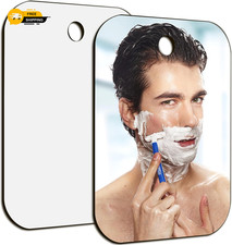 2 Pack 8"X6" Fogless Shower Mirror For Shaving Mirror Wall Hanging- Bathroom New