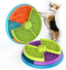 Interactive Slow Feeder Dog Bowl 3-Level Puzzle Anti-Bloat Mental Stimulation