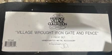 Dept 56 Heritage Village Collection Village Wrought Iron Gate &Fence + Extension