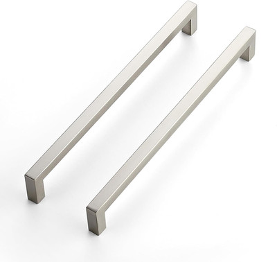30 Pack Brushed Nickel Cabinet Handles - 10'' Square Drawer Pulls, 256mm Centers
