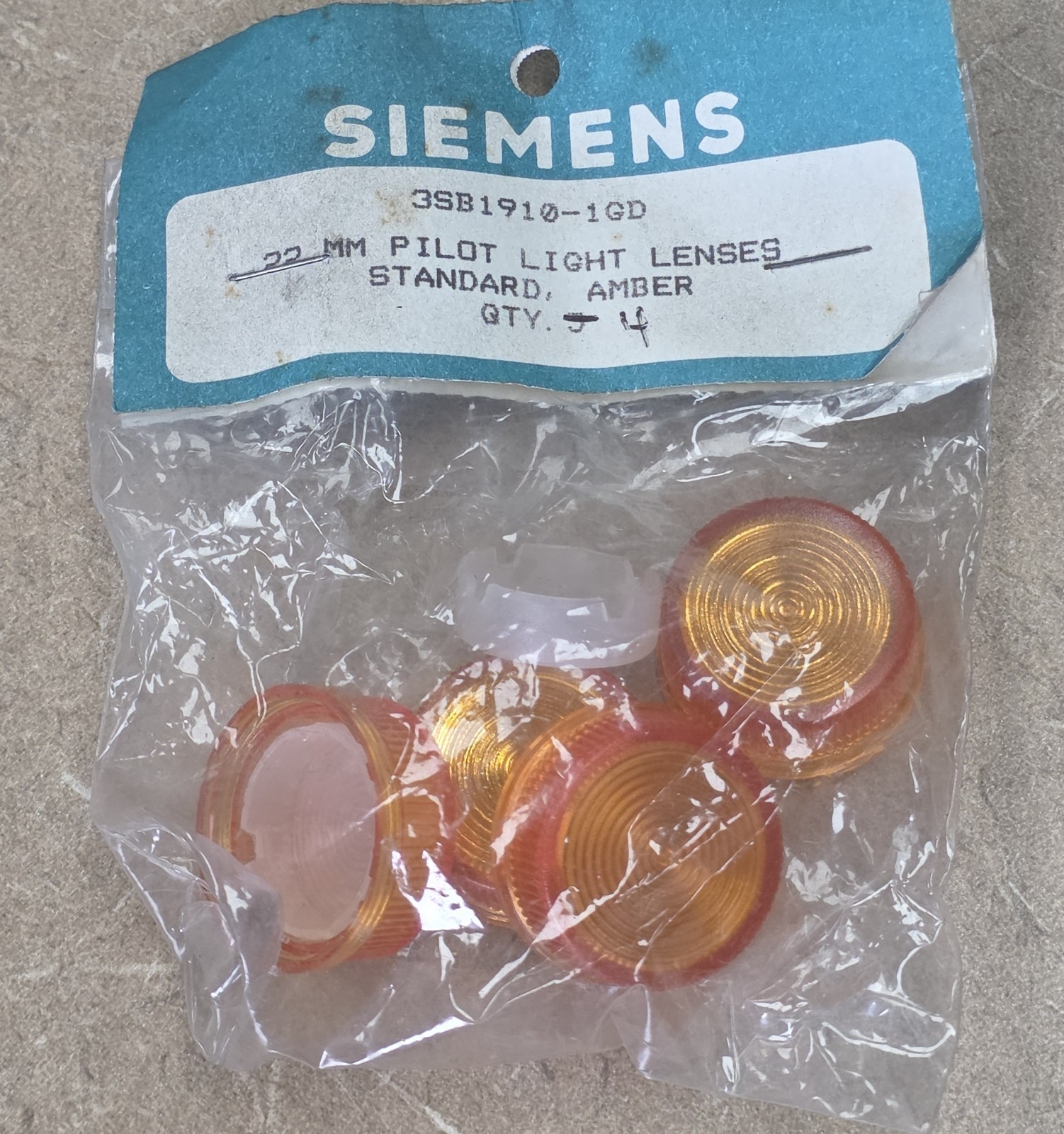 Siemens 3SB1910-1GD Pilot Light Lens Amber