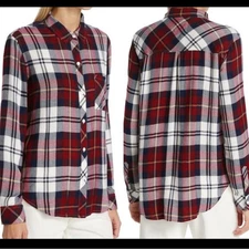 Rails Womens S Hunter Button Front Plaid Shirt