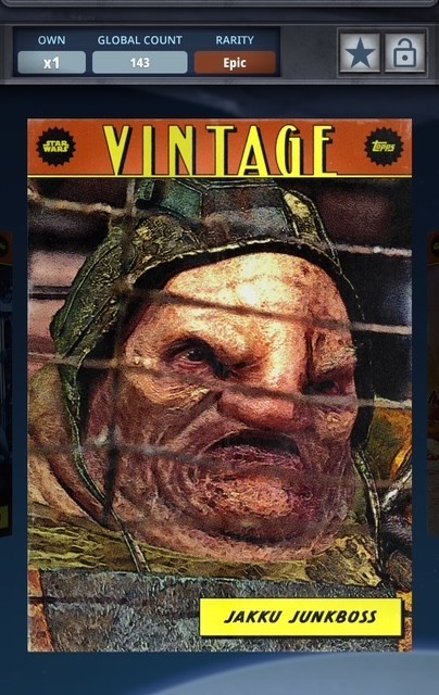 Vintage - Jakku Junkboss Epic 143cc Topps Digital Star Wars Card trader 2025