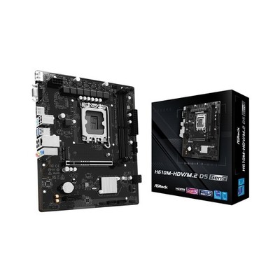 ASRock H610M-HDV/M.2 D5 Gen5 LGA1700 Micro-ATX Mainboard DDR5