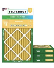 MERV 11 FPR 7 Allergen Defense Pleated Furnace Air Filters 4-Pack