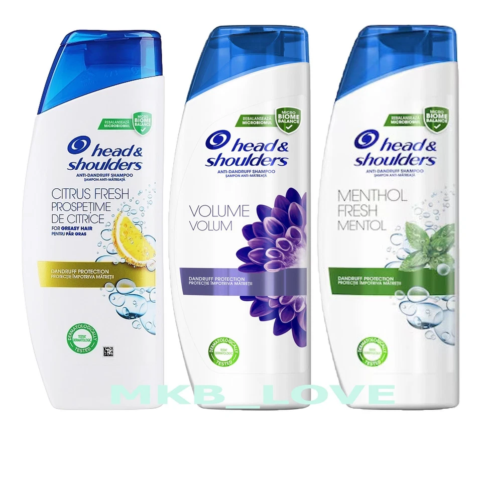 HEAD & SHOULDERS 3 x Head and Shoulders Anti-Dandruff Shampoo 360ml Choose your Regular use