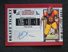2019 Contenders Draft Picks College Ticket Iman Marshall Rookie Auto #247 USC