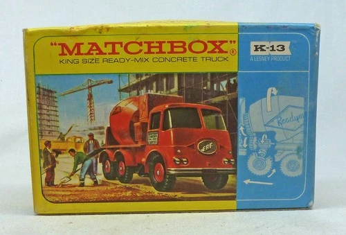 Lesney Matchbox King Size K-13 ERF Concrete Truck ORIGINAL Empty Box