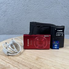 Canon PowerShot ELPH 130 IS Red Digital Camera 16.0MP Wi-Fi Bundle - TESTED