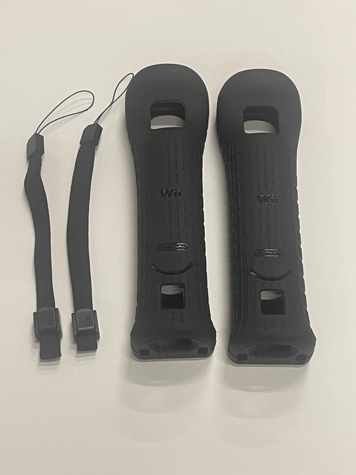 X2 Original NINTENDO WII MANDO A DISTANCIA FUNDA NEGRA TRANSPARENTE RVL-022 Foto 2 de 4