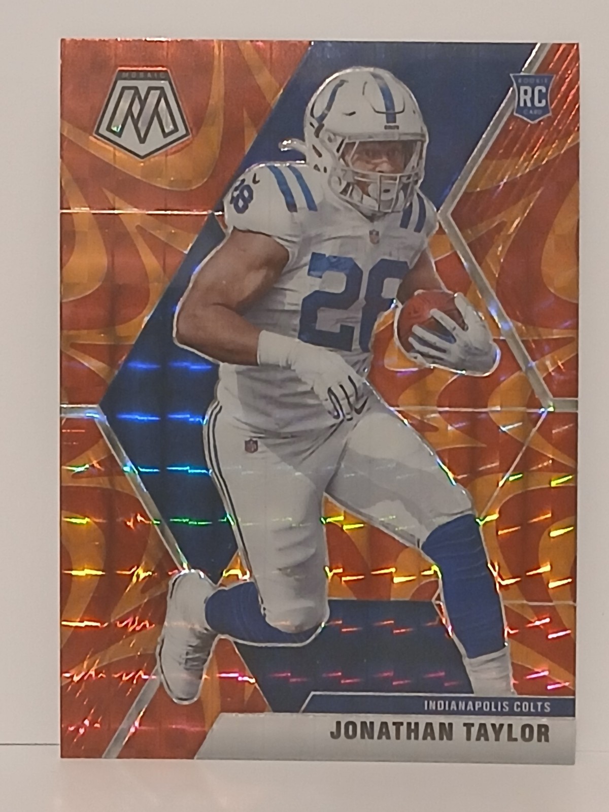 2020 Mosaic Jonathan Taylor RC Prizm Reactive Orange Rookie #216 Colts