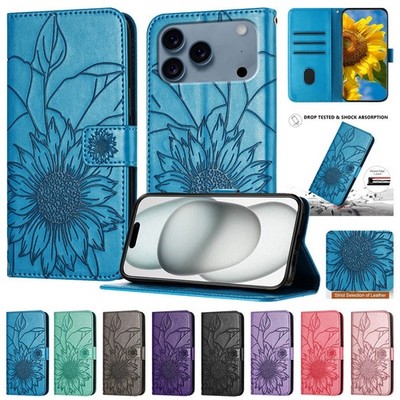 Leather Flip Wallet Cover For iPhone 17e Pro MAX 16 15 14 13 12 11 8 Plus Case